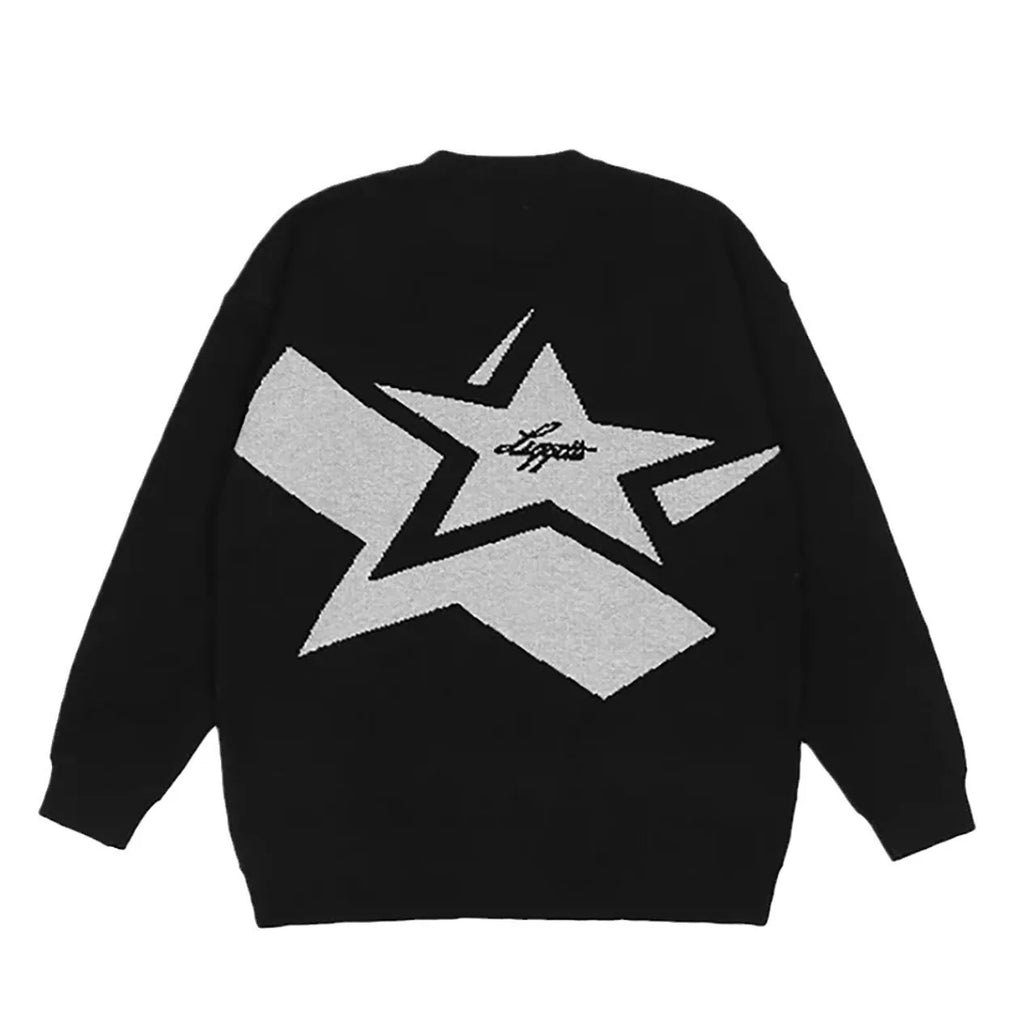 ÉliteCove "Supernova" Oversized Star Knit Sweater