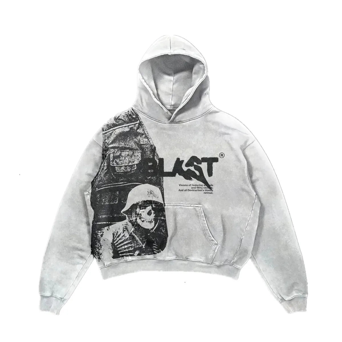 ÉliteCove "Blast" Acid-Wash Vintage Hoodie
