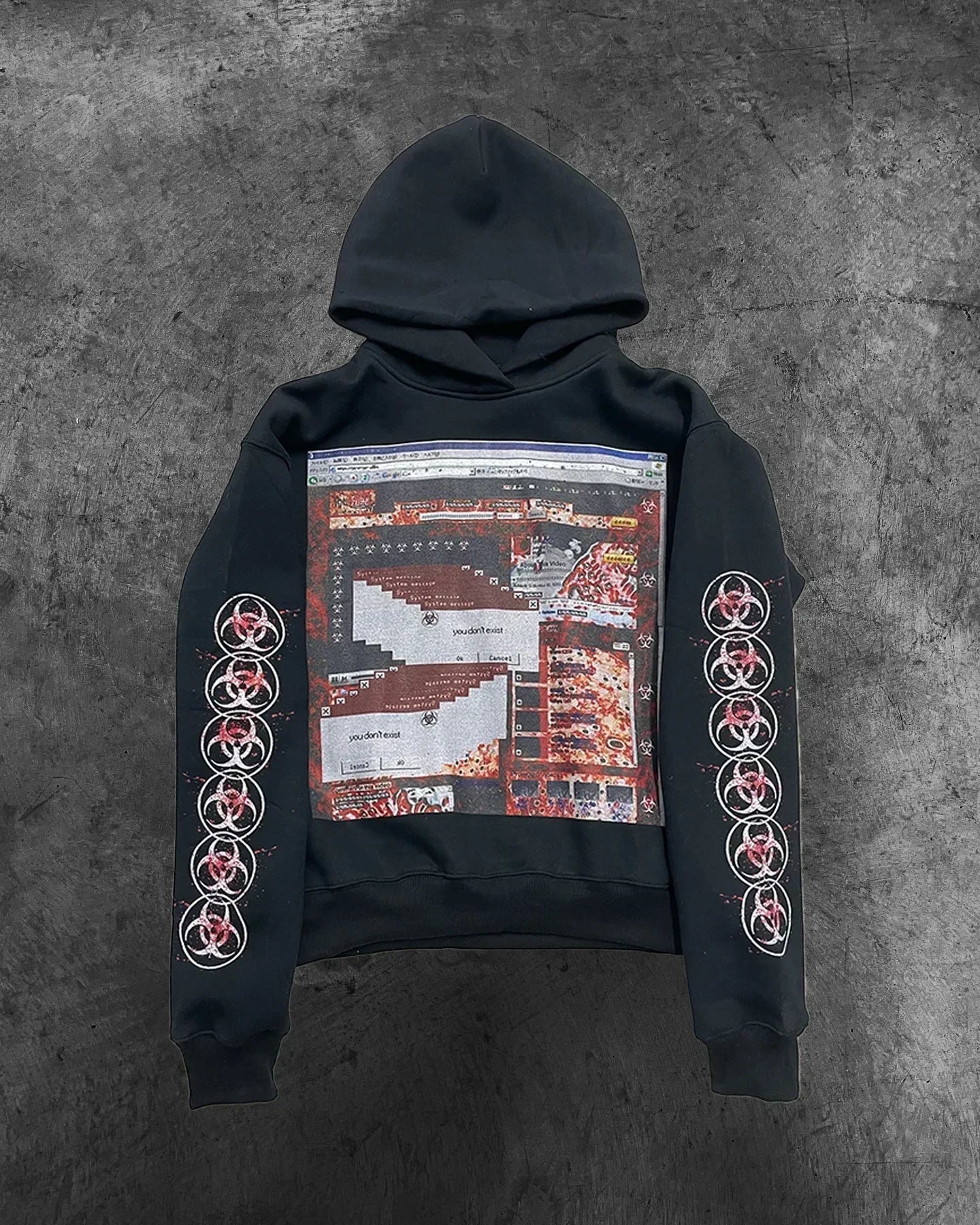 Elitcove Vintage Flag Grunge Zip-Up Hoodie