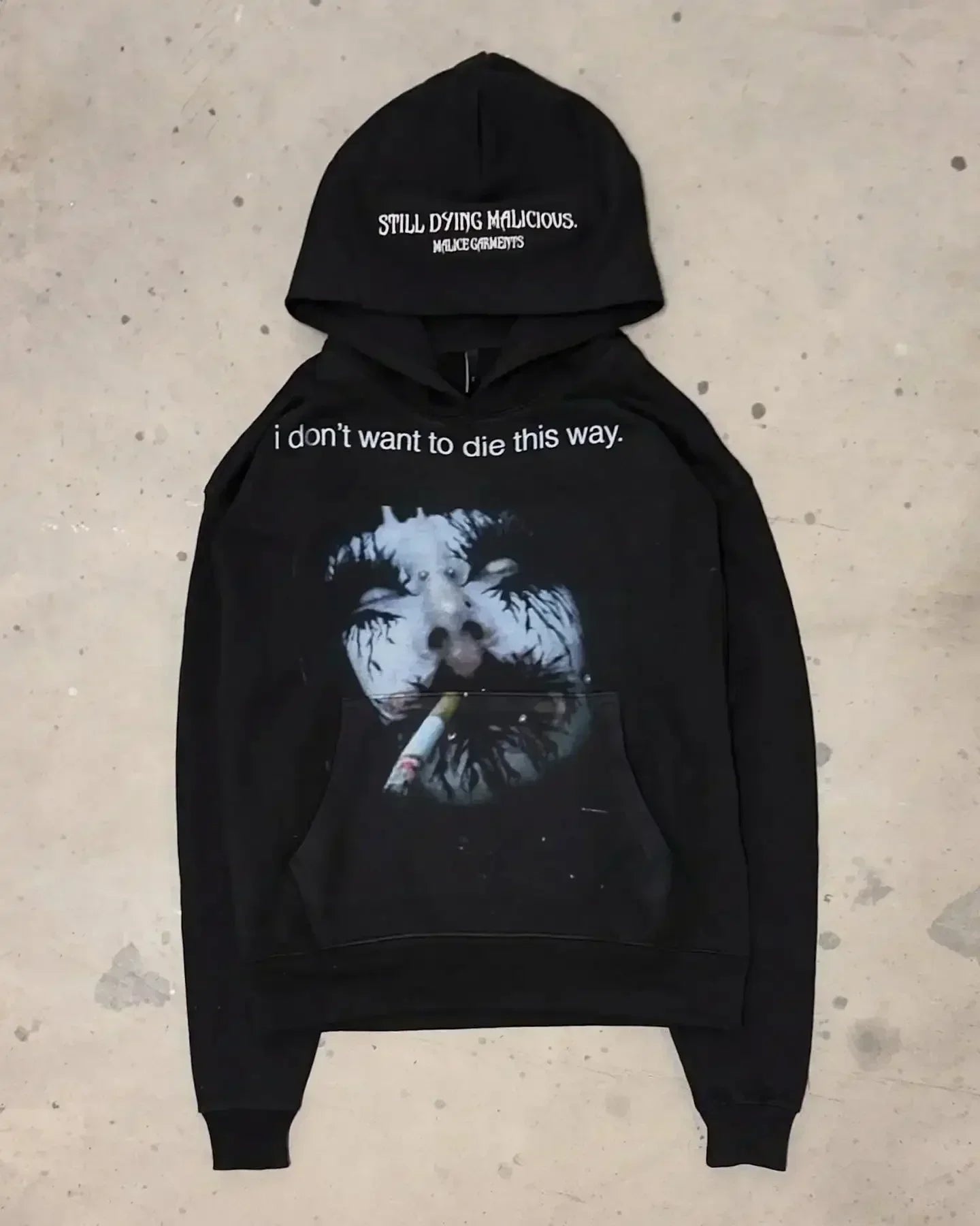 Elitcove Vintage Flag Grunge Zip-Up Hoodie