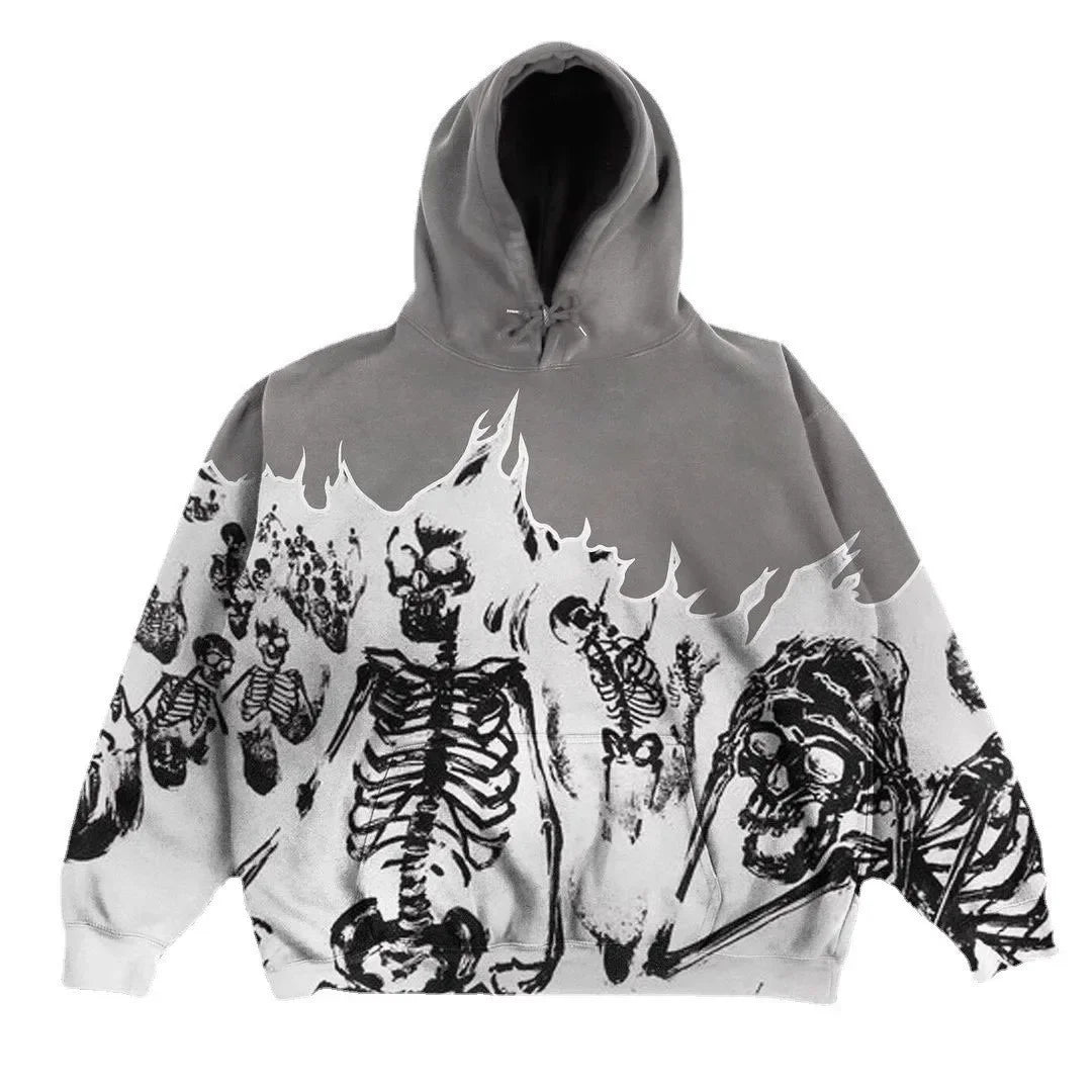 ÉliteCove Gothic Anime Zip-Up Hoodie