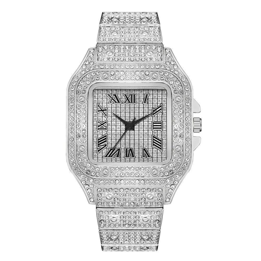 Elitecove Royal Iced Out Roman Numeral Watch