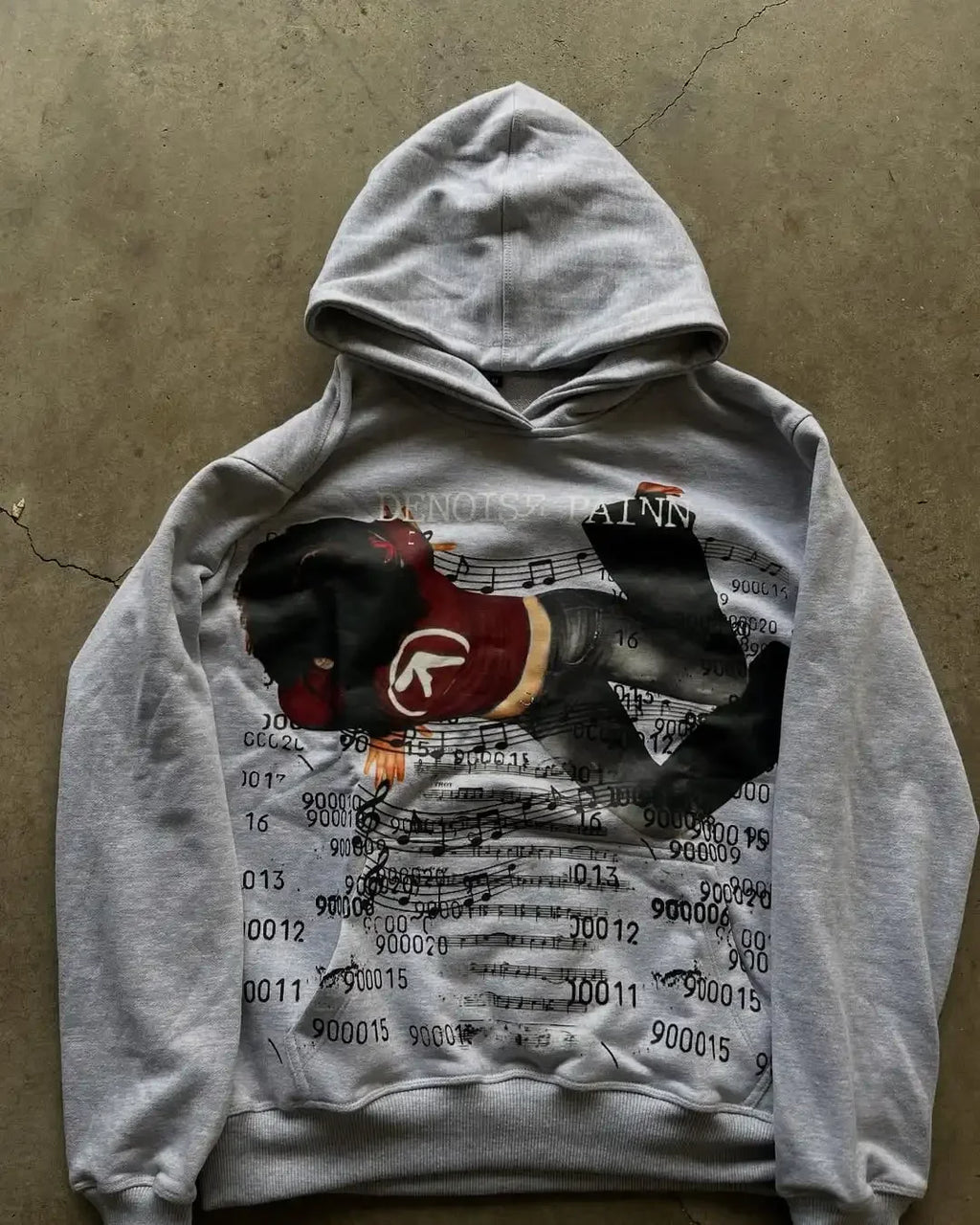Elitcove Vintage Flag Grunge Zip-Up Hoodie