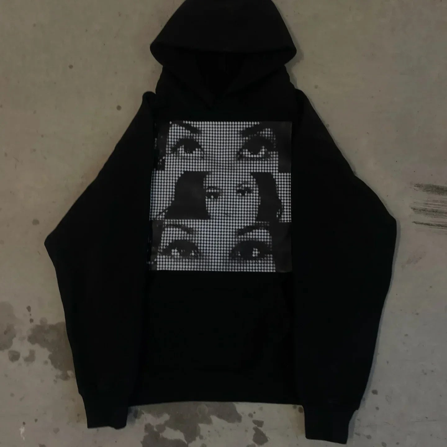 Elitcove Vintage Flag Grunge Zip-Up Hoodie