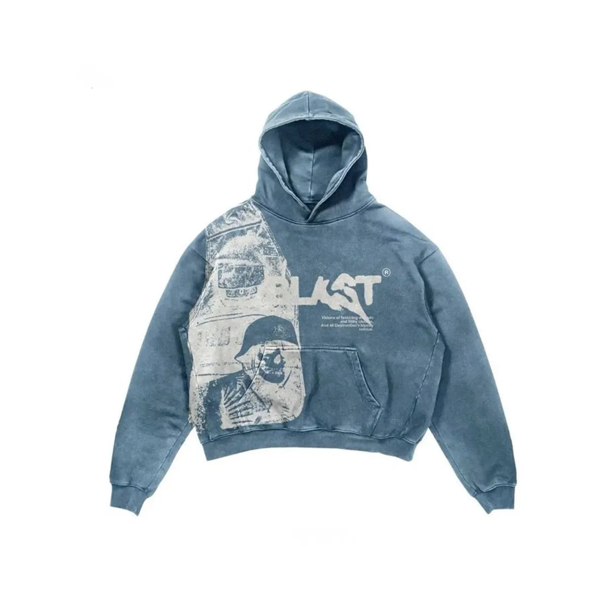 ÉliteCove "Blast" Acid-Wash Vintage Hoodie