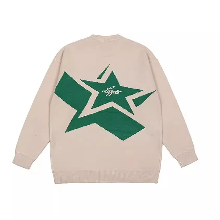 ÉliteCove "Supernova" Oversized Star Knit Sweater