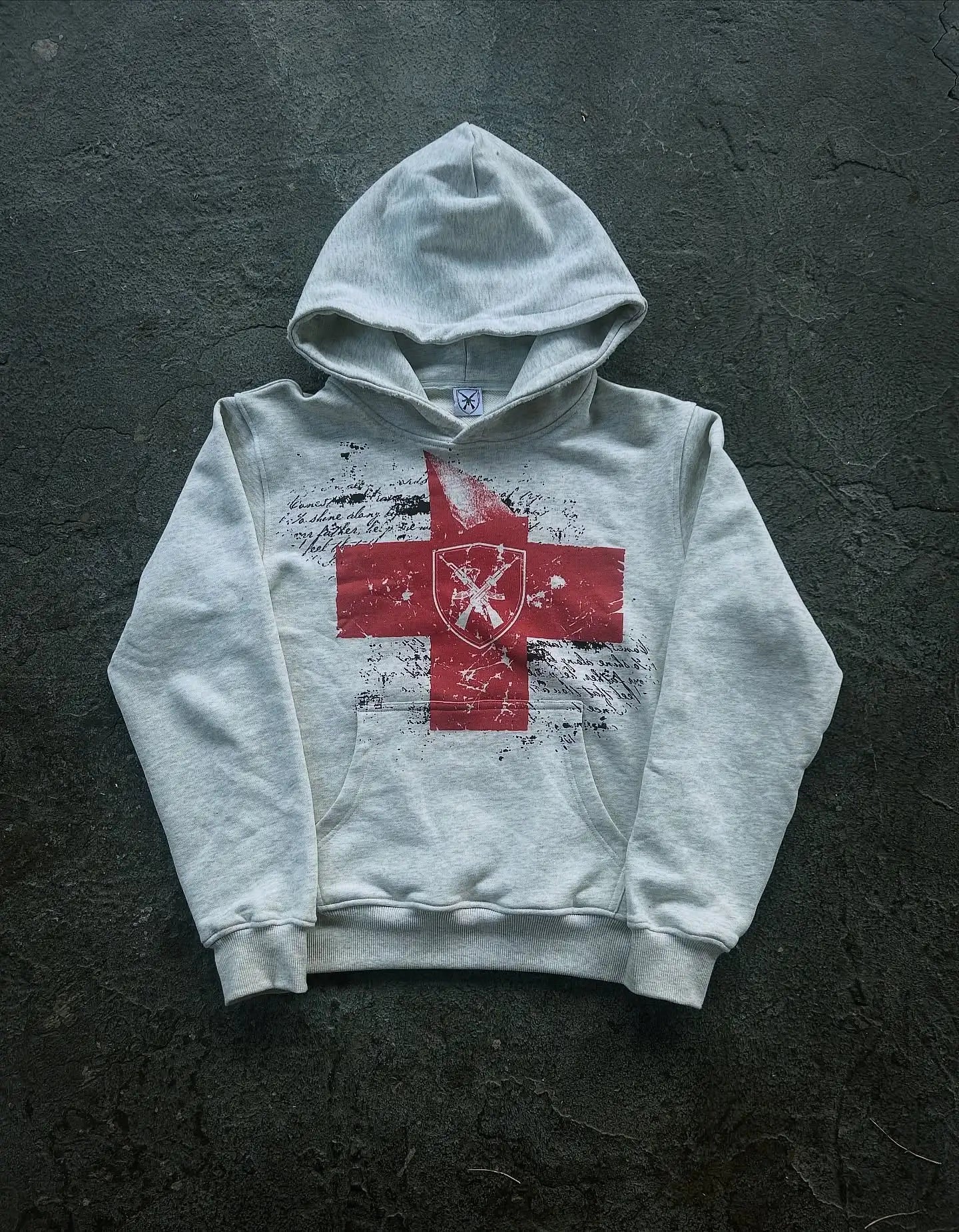 Elitcove Vintage Flag Grunge Zip-Up Hoodie